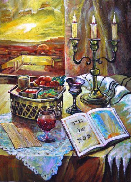 art of Israel, Judaica, the holiday, still-life, painting Judaica, Jews still life