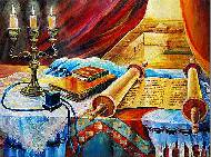 Jerusalem. Still Life with a Torah scroll.