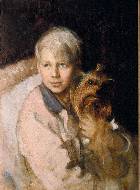 “Мальчик с собачкой”. Холст, масло, 80х60 см., 2003 г.