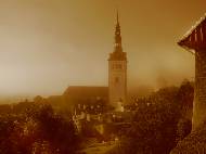 Таллин. Церковь Нигулисте. Туманное утро