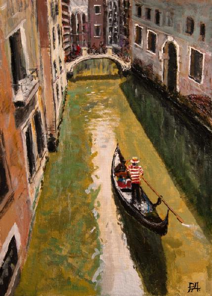  венеция лодка гондола река город