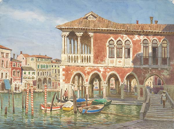 венеция канал река гондола рынок здание
