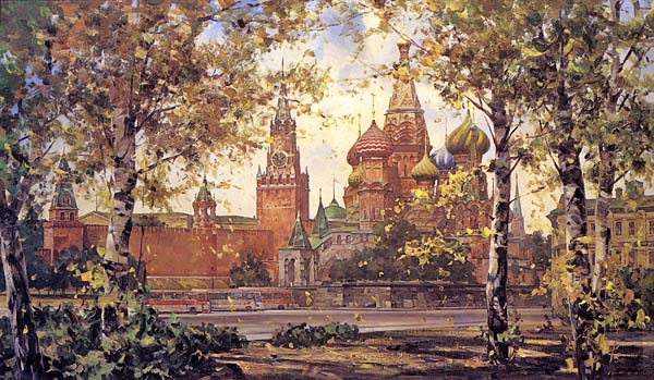 кремль красная площадь осень дерево
