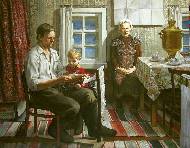 В зимние сумерки. 1985.х.т.140х176