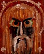 Апостол Пётр. Лик. Новая школа иконописи. Город Очёр. Дерево, лак, масло, 329-271,28, 2о17