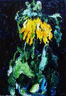 Sunflower. Oil on canvas, 50x35, 2005 .. (Expressive sublimatizm)