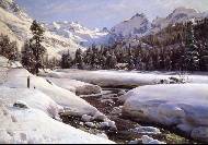 A Swiss Alpine landscape near Engadine