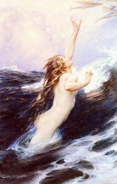 женщина море вода нимфа
