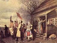 Сельский крестный ход на Пасхе, 1861