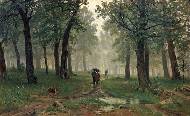 Дождь в дубовом лесу. 1891