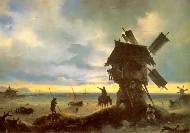 Мельница на морском берегу. Холст, масло. 1837 г.