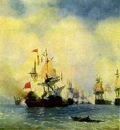Наваринский бой.Холст, масло. 1848 г.