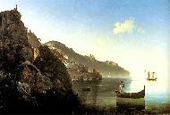 Побережье в Амальфи. Холст, масло. 1841 г.