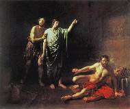Иосиф, толкующий сны заключённым с ним в темнице виночерпию и хлебодару. 1827