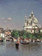 Venetian lagoon near the church of Santa Maria della Salute