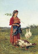 Девочка с гусями. 1875
