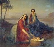 Моисей, опускаемый матерью на воды Нила. 1839-1842