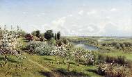 Яблони в цвету. В Малороссии. 1895