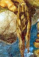 Страшный суд. с изображением собственного лица в складках кожи Св. Варфоломея, фрагмент (1536-40г.).