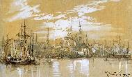 Стамбул. Бухта Золотой рог. 1889