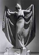 Helen Bennett with caped dress, Paris, 1936